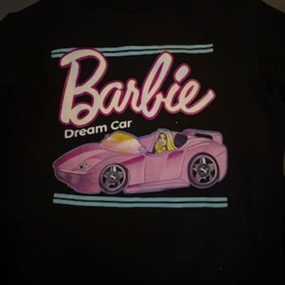 Barbie Tops - Barbie‎ Dream Car Graphic Sweatshirt Black Crewneck Pullover Women's M